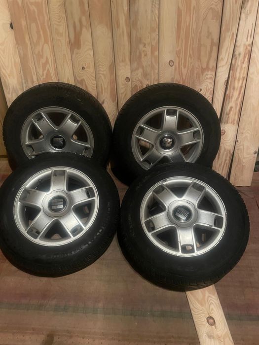 Komplet kół r.15 5x100 alufelgi + opony Uniroyal 195/65