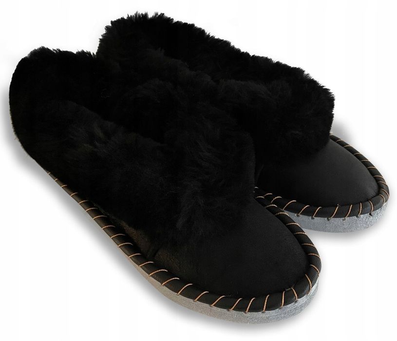 Pantofle Męskie Bambosze Skórzane Góralskie Rozmiary 40-46