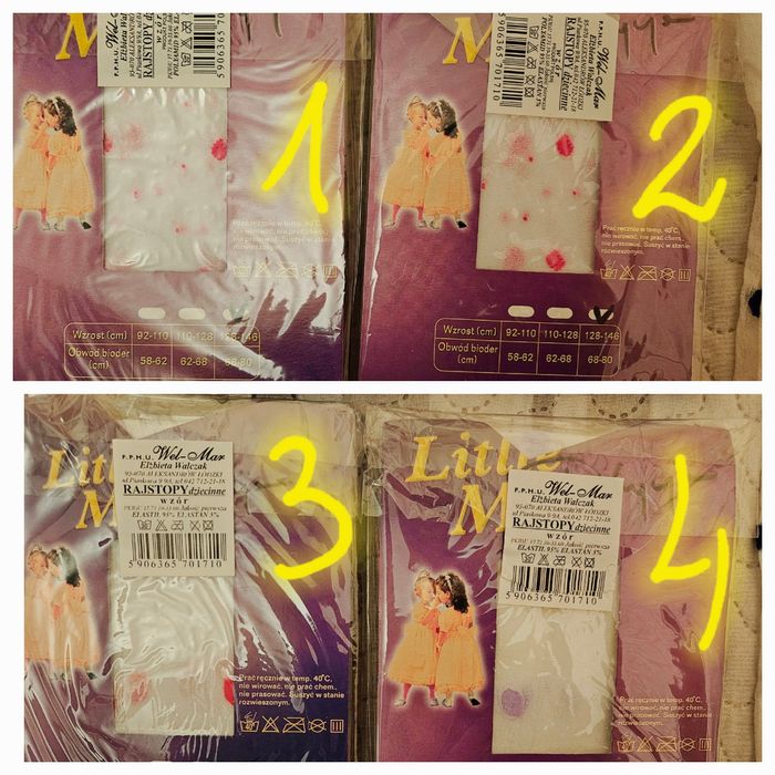 Rajstopy r. 128-146 kropki