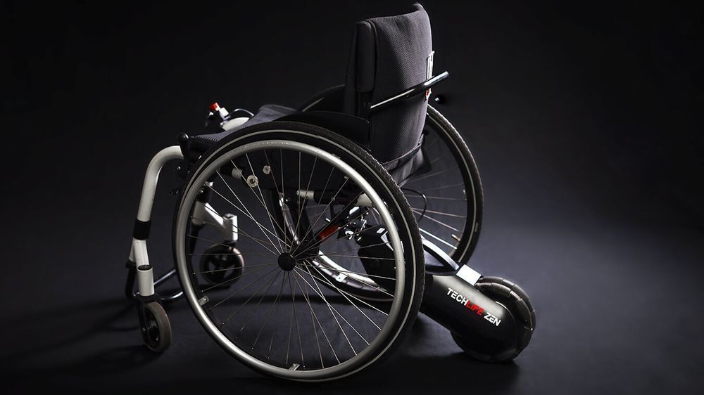 Napęd asystent elektryczny, przystawka dostawka elektryczna do wózka inwalidzkiego, Przerób swój wózek inwalidzki na elektryczny - Techlife ZEN