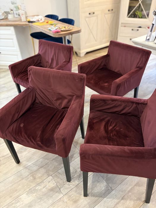Fotele krzesla nils ikea z pokrowacami na wymiar