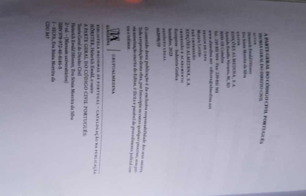 Livro: "A Parte Geral do Código Civil Português"