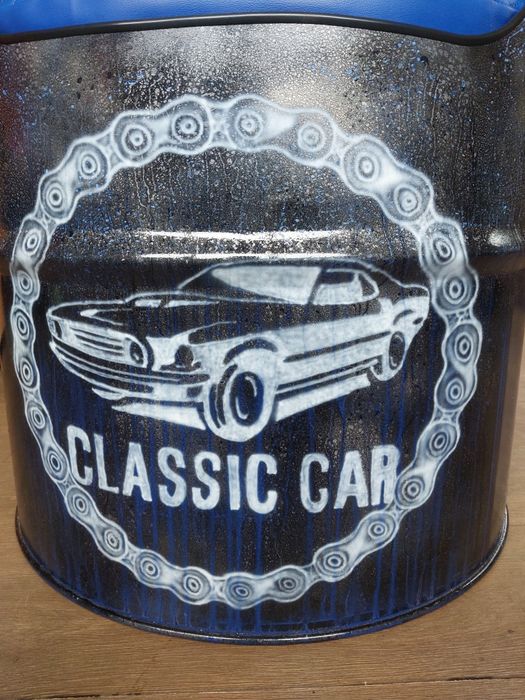 Beczka fotel prezent 200L ręczne malowanie custom classic car hot rod
