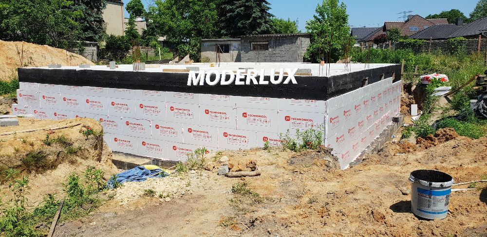 Odwodnienia budynków, drenaże, ocieplenia fundamentów, hydroizolacje fundamentów,  izolacja fundamentów
