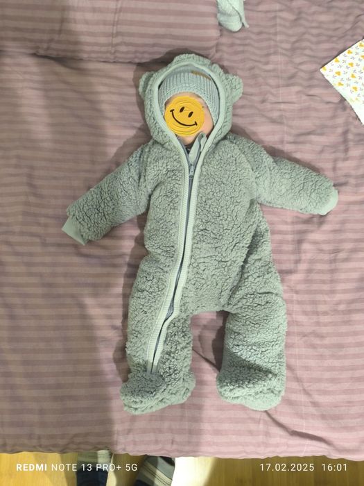 Комбінезон Тедді з шапочкою для малюків