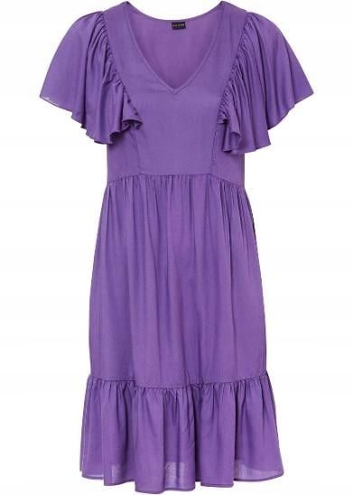 B.P.C sukienka marszczona fiolet 42.