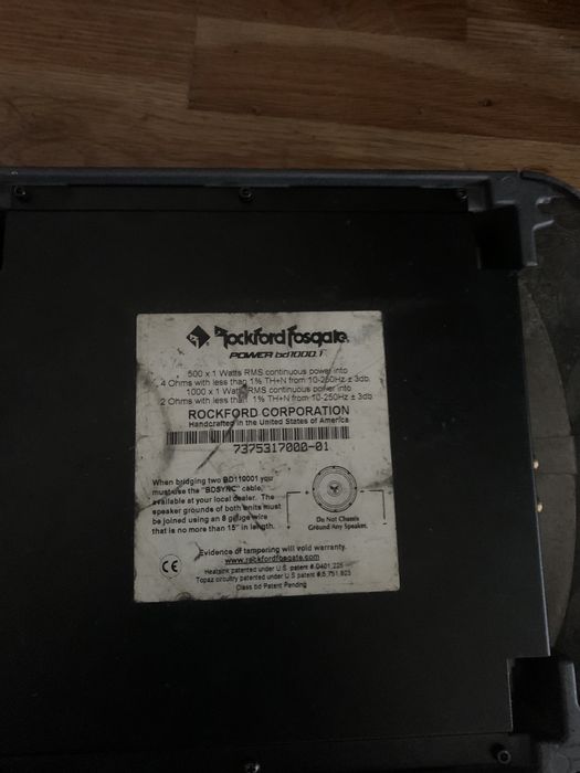 Amplificador rockford fosgate 1000w