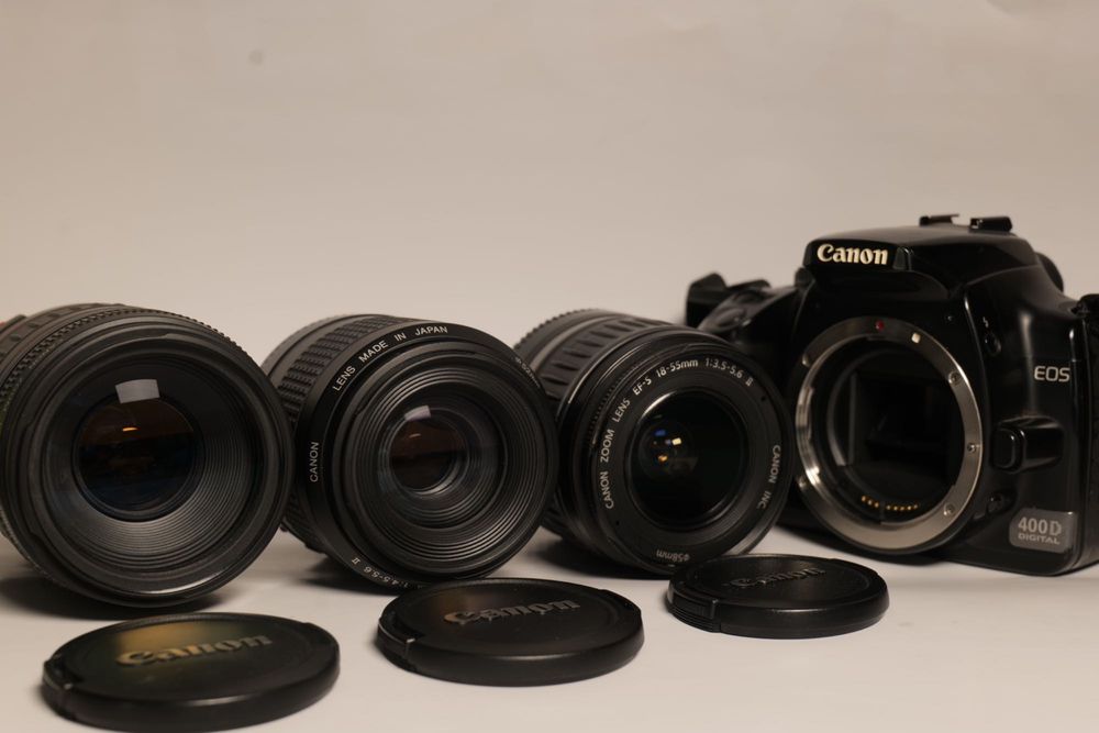 Canon EOS 400D  + 3 об’єктиви + аксесуари