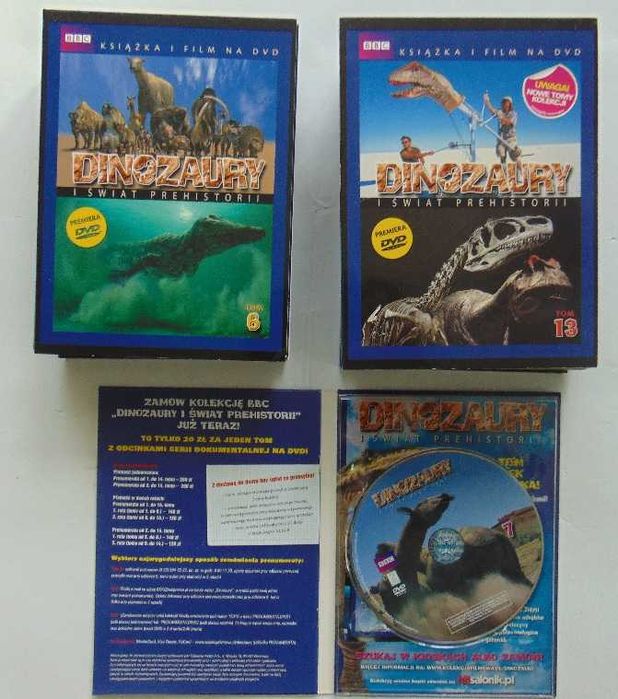 Dinozaury i świat prehistorii komplet 14 DVD