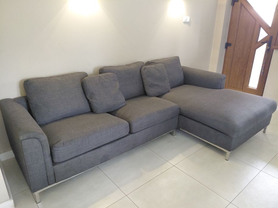 Kanapa narożna z pufą