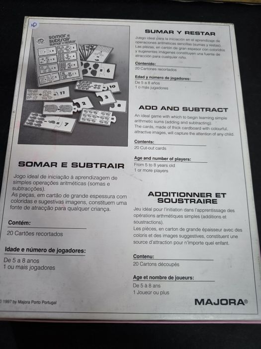 Jogo puzzle sumar e subtraí Majora