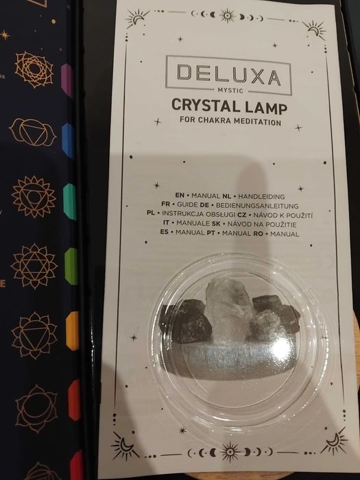 Kryształy z lampą do medytacji - Yoga