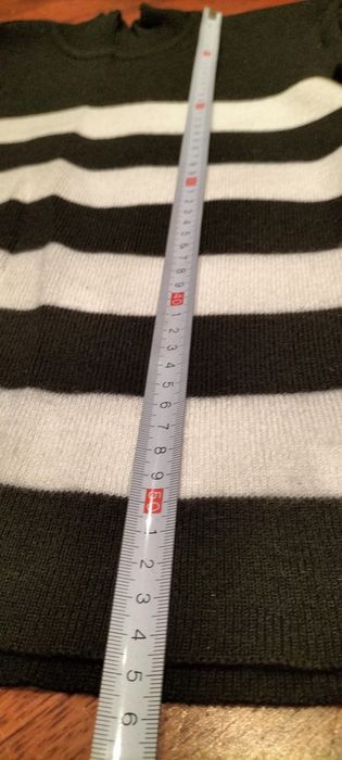 Sweterek sweter pulower półgolf czarno biały paski