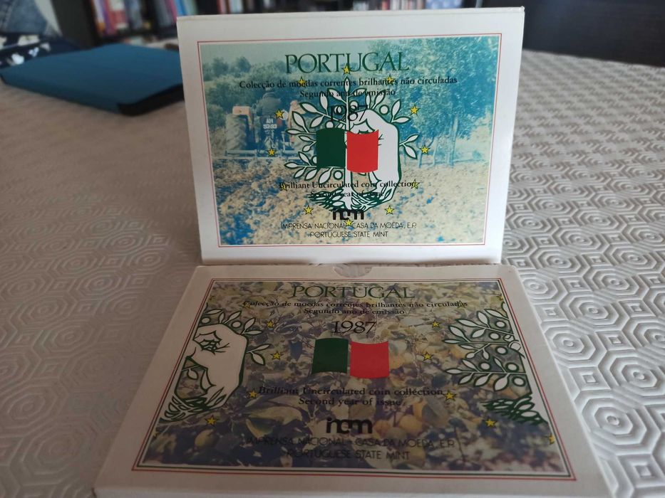 Coleção 6 Moedas escudos, 1987, Brilhantes não circuladas