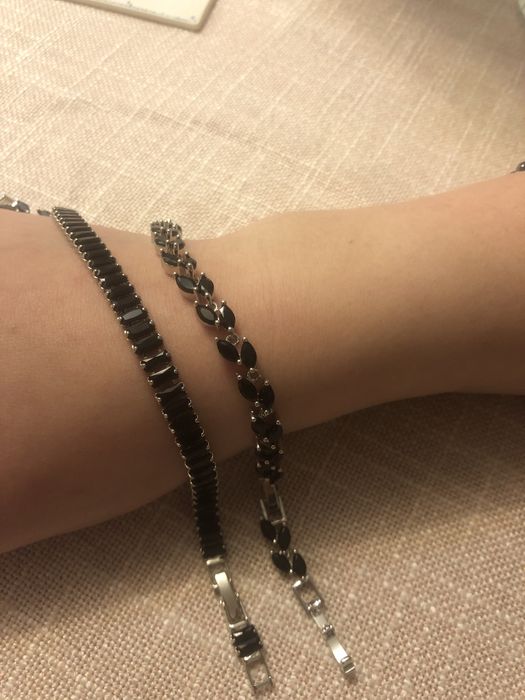 Bransoletka z cyrkoniami srebrna