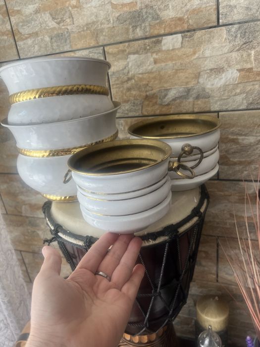 Oslonki mosiezne emaliowane 2 szt