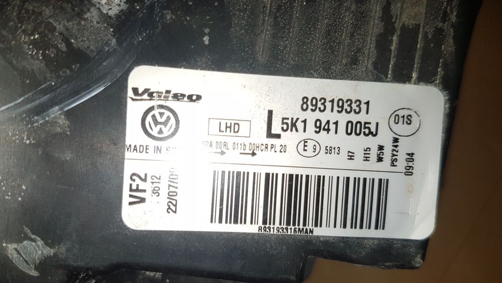 Lampa przód przednia lewa Golf 6 VI 5K1