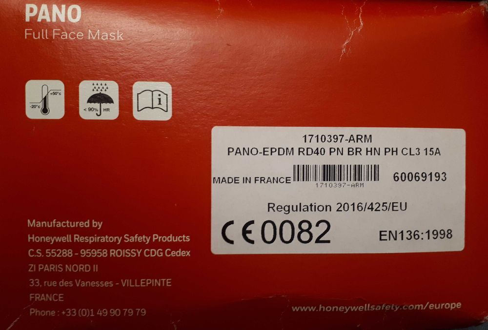 Maska pełnotwarzowa Honeywell PANO (3 filtry gratis)