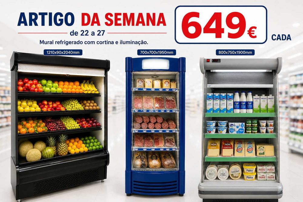 Mural Refrigerado com Cortina e Iluminação.