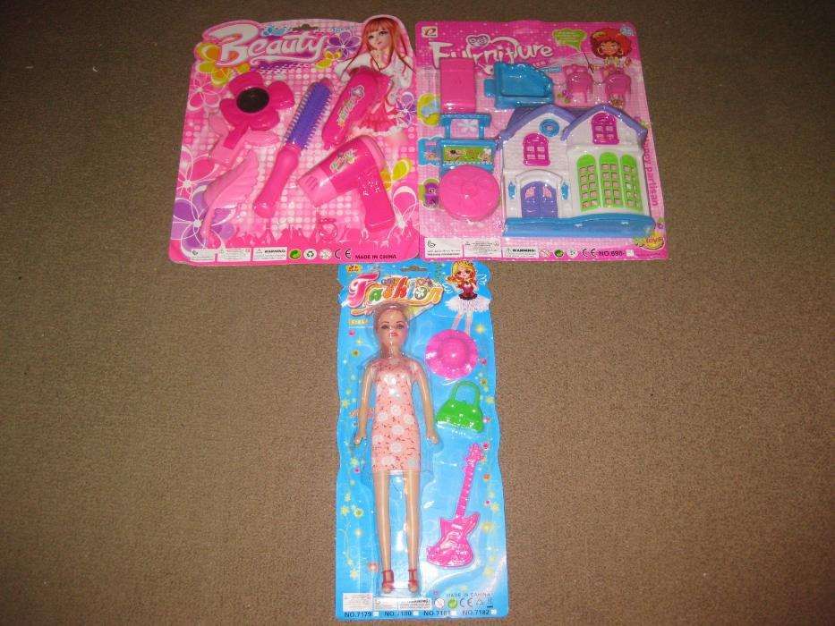 3 Brinquedos para Menina/Novos e Embalados!