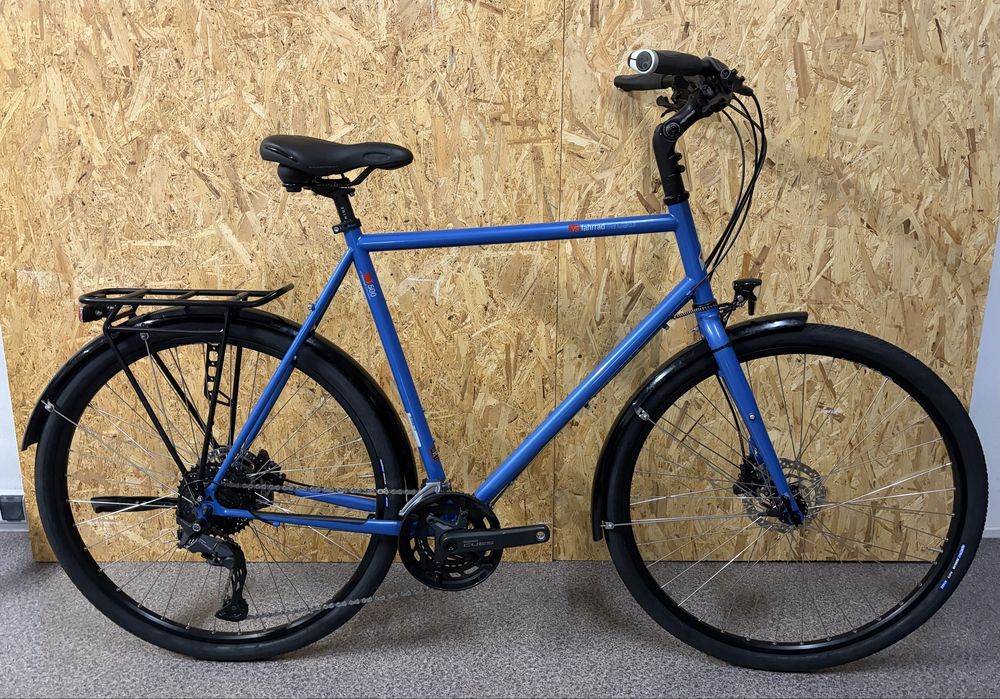 Rower Trekingowy VSF Fahrrad Manufactur T500 25CrMo4 2026  Shimano Cues 2x10  62 cm 185 - 195 cm Super Stan Sklep Gwarancja Niebieski