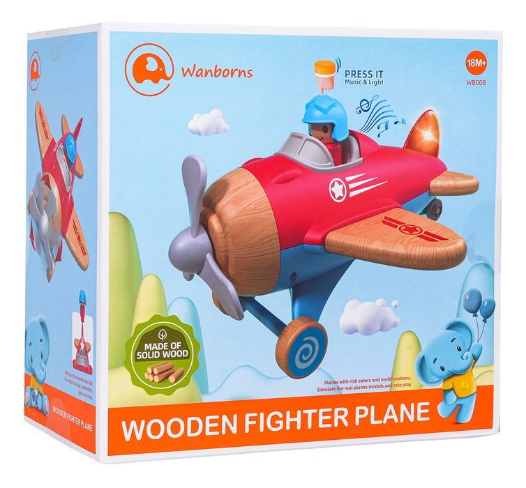 Drewniany Samolot Niebieski