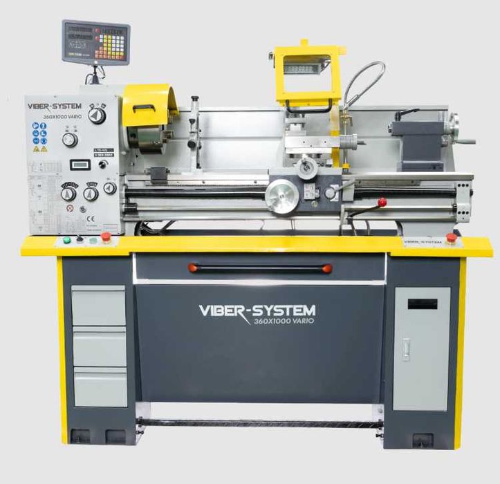 Tokarka do metalu Viber-System 360×1000 VARIO DRO z posuwem automatycznym i odczytem cyfrowym