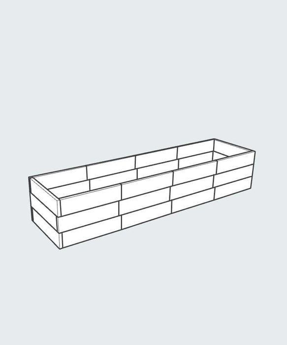 Podwyższone grządki betonowe, Warzywnik betonowy 405 x 105 x 75