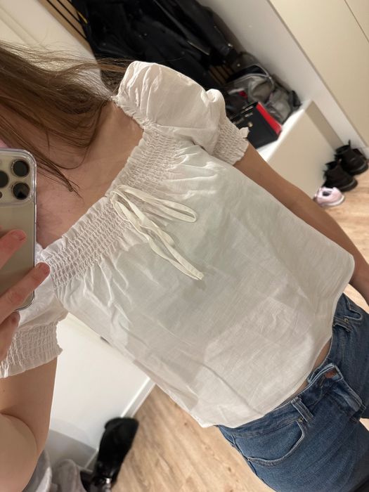 Топ білий та червоний від H&M