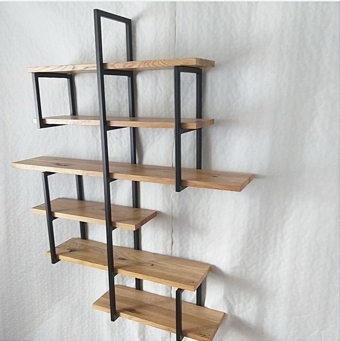 Półka loft indriustial dąb