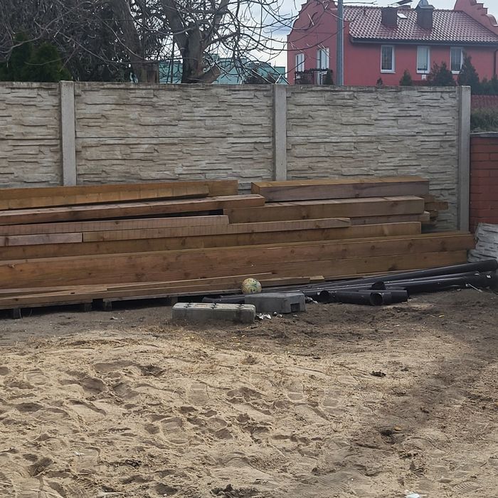 Więźba dachowa -belki suszone ,impregnowane