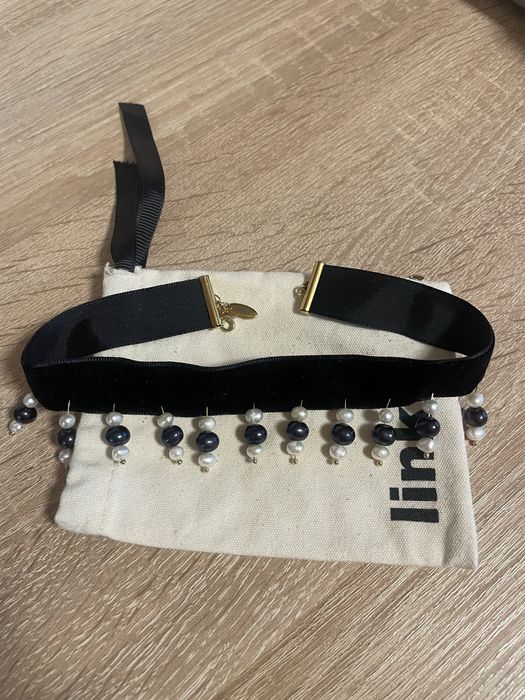 Оксамитовий чокер з бісером