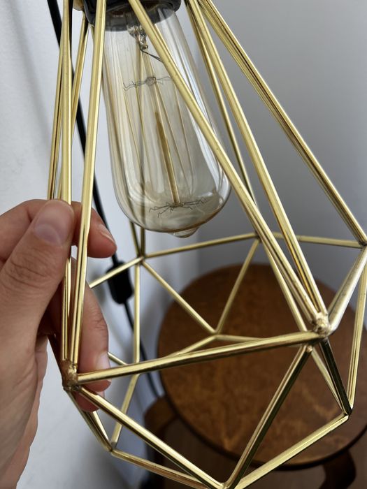 Candeeiro filament style dourado