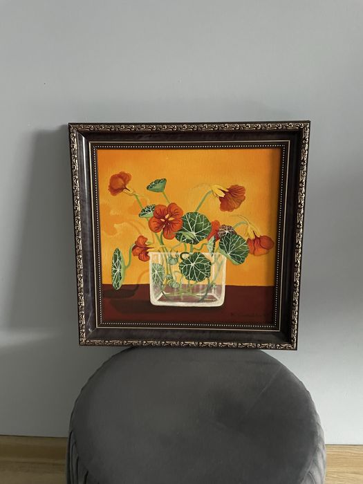 Obraz kowary w wazonie