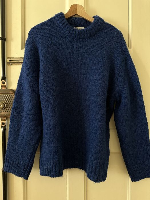 Camisola Malha Fofa Zara Azul Elétrico Homem - Tamanho M