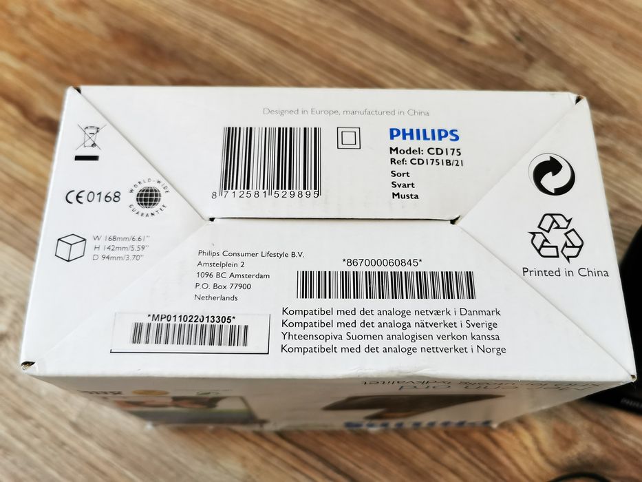 Telefon Bezprzewodowy PHILIPS CD175 - Uszkodzony.