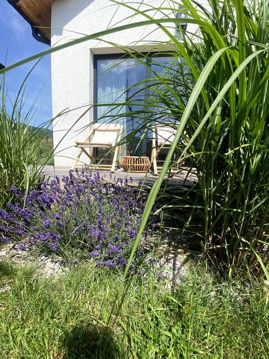 Domek  z banią z widokiem na góry  Łomnica- Góry Sowie