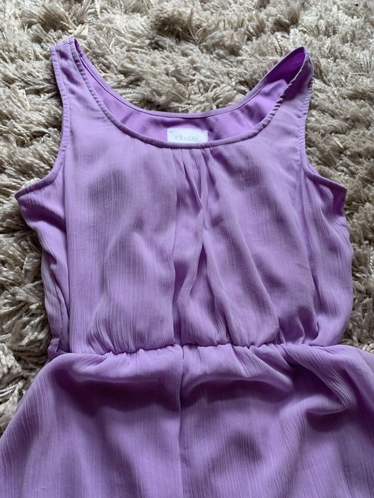 lawendowa fioletowa sukienka cropp 36