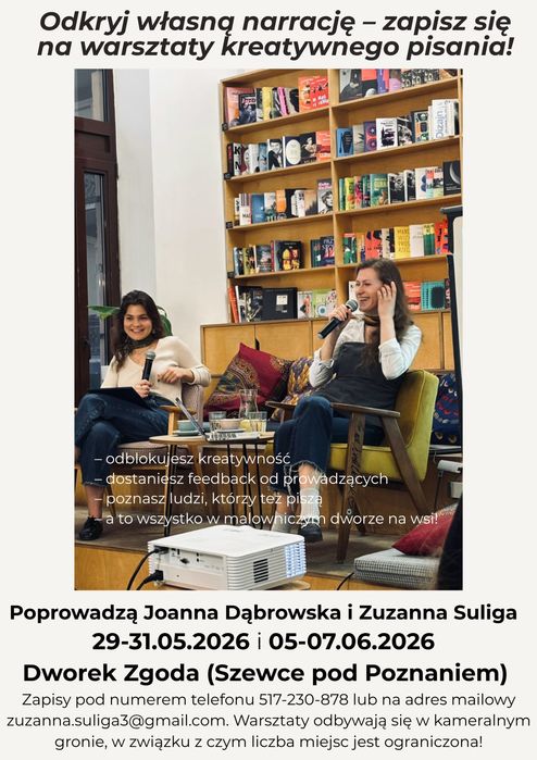 Warsztaty kreatywnego pisania w Agroturystyce pod Poznaniem