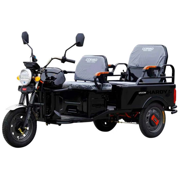 Вантажний електротрицикл Corso Hardy 4 місця 1200W графен 60V/38Ah