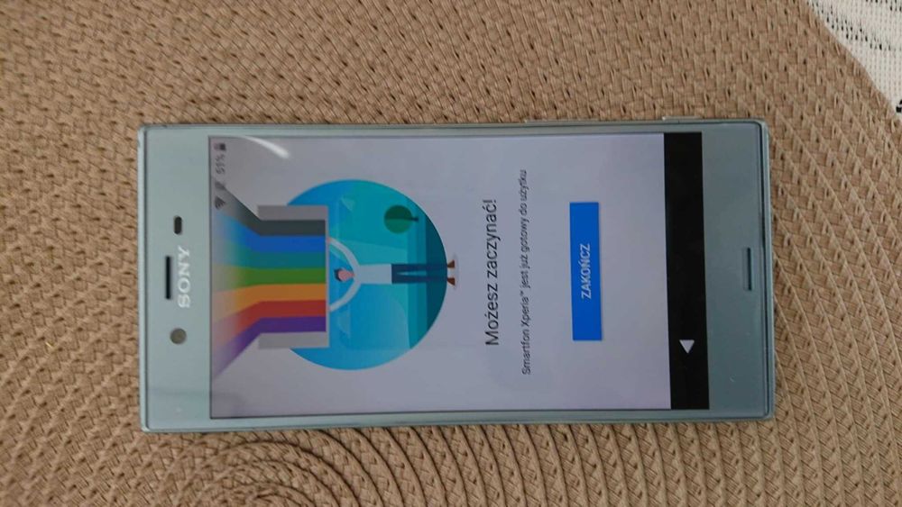 Sony Xperia XZ, G8231 stan BDB, błękitny z ładowarką