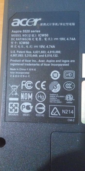 на разборку корпус ноутбука acer icw50 c аккамулятором
