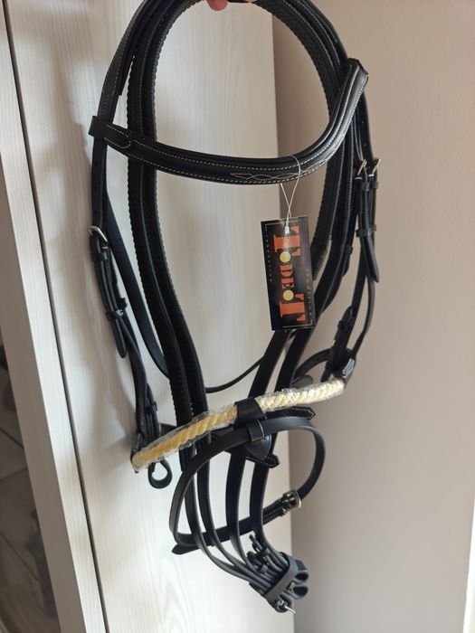 Ogłowie Tdet ergonomiczne Cob czarne