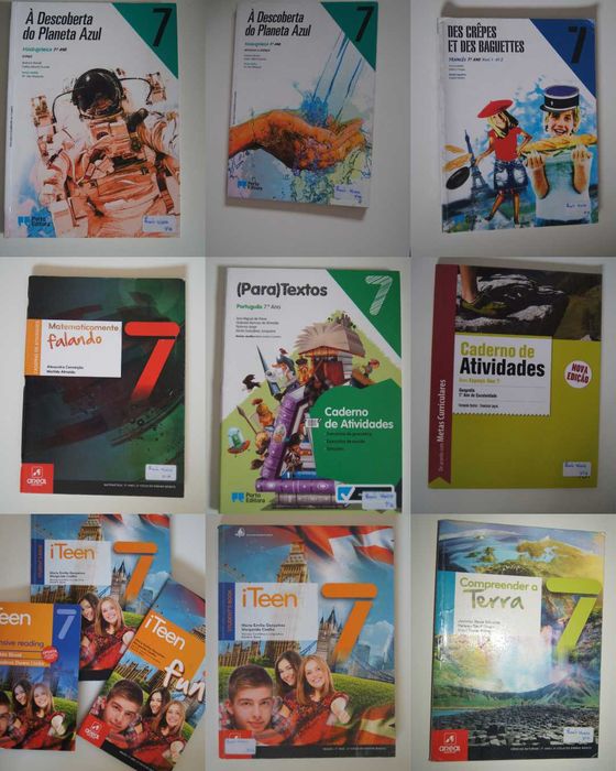 9 livros escolares - 7º ano