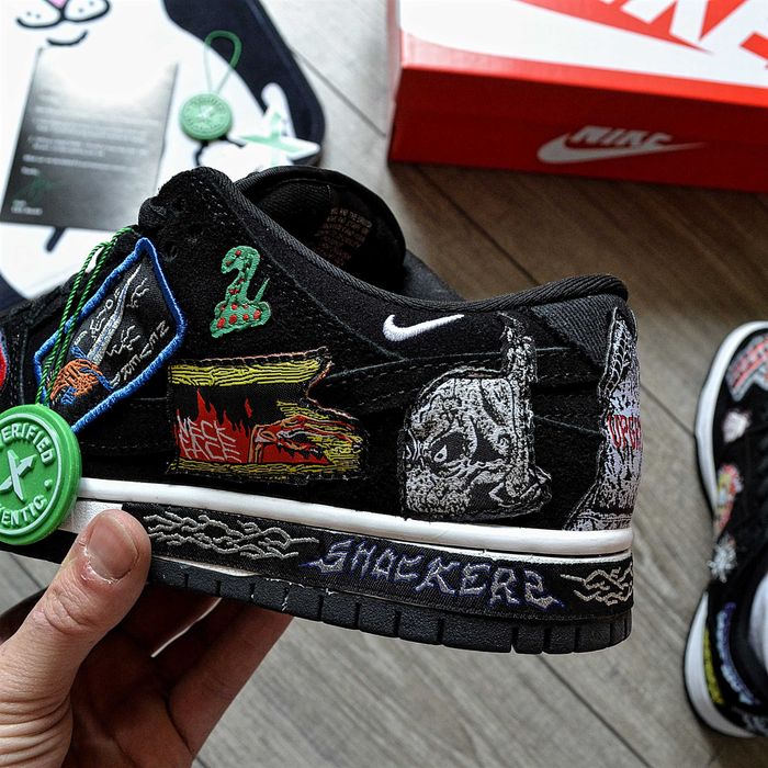 Чоловічі кросівки Nike Neckface x Dunk Low Pro SB "Black" Розміри 40-45
