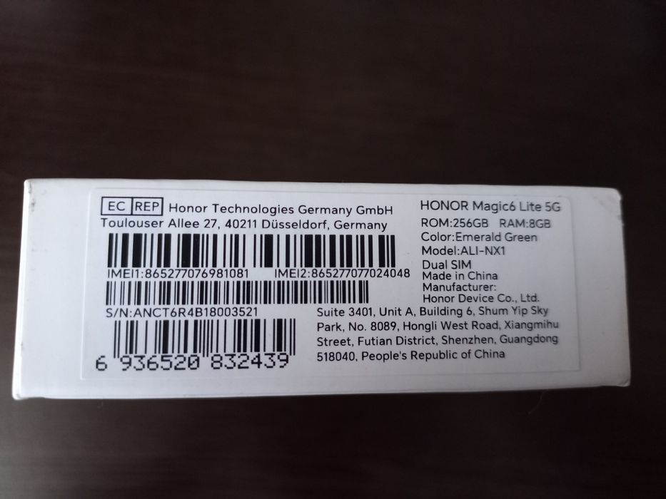 Смартфон Honor Magic6 Lite 8/256GB Emerald Green