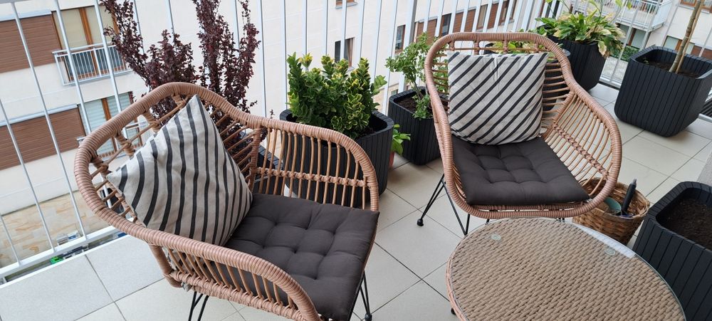 Meble na taras, balkon, zestaw technorattan