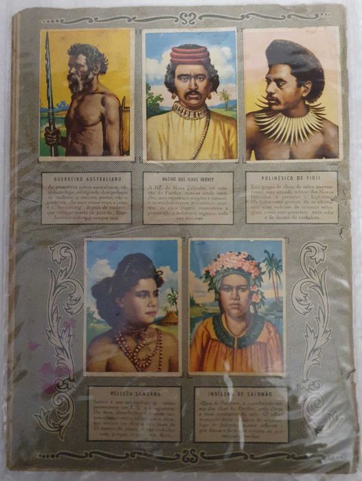 Raças Humanas - Caderneta de cromos completa com 100 anos - 1ª edição