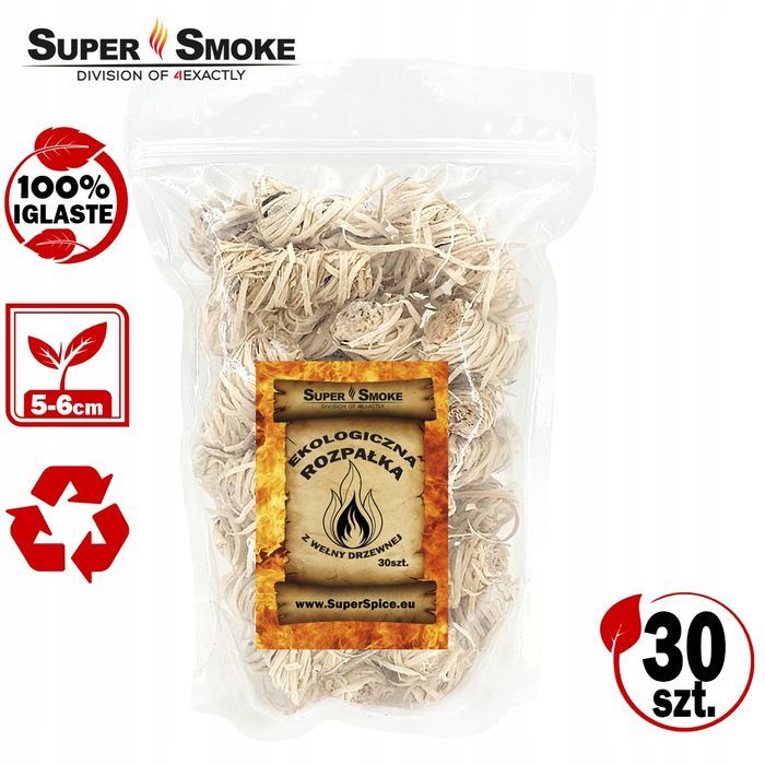 Rozpałka Ekologiczna Super Smoke - 30 Sztuk