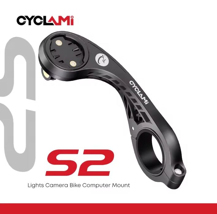 Uchwyt licznika rowerowego Cyclami Garmin z uchwytem do GoPro/lampki